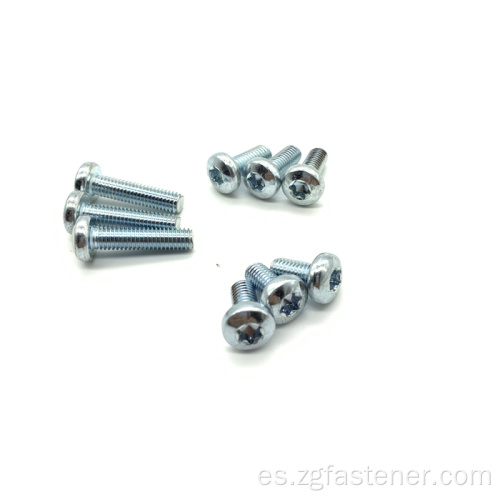 Azul Ban de zinc cabezal Tornillo antirrobo DIN7985